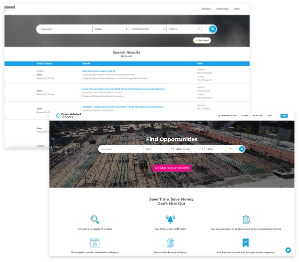Explore tendering sites across Australia and New Zealand